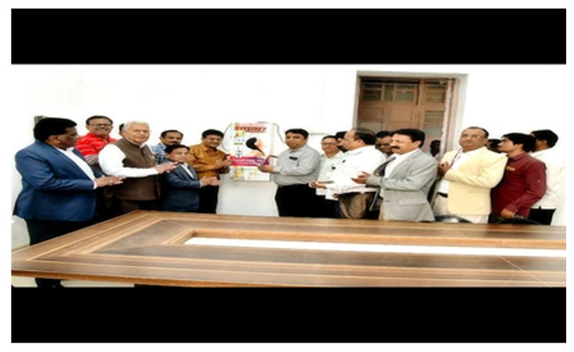 12)Dr. Prafulla Pawar, Hon. Registrar, SPPU inauguration of vending machine donated by Commerce Alumni1991 Batch, Hon. Dr. V.S.More, B.K.Deore, Dr. Subhash Nikam, Dr. Y.T.Pawar and Dr. D.F.Shirude were presented.